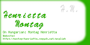 henrietta montag business card